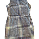 J. McLaughlin  women's navy/white houndstooth plaid cowl neck dress. Small.‎ EUC Photo 0