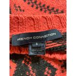 French Connection Womens Red Black Fair Isle Knit Long Sleeve Sweater Top Size S Photo 2