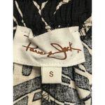 Panama Jack  Women's Wide Leg Linen Blend Cropped Pants Black/Cream Size Small (0 Photo 6