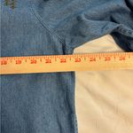 CJ Banks Denim Shirt with Embroidered Wildlife Blue Size XL Photo 3