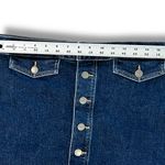 Loft  Denim Button Front Skirt, size 12 Orig $60 Blue Jean Retro Knee Length Photo 4