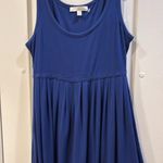 Lucy & Laurel  ROYAL BLUE DRESS TANK STYLE SMALL WAIST BAND THEN GATHERED Photo 2