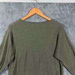 Chico's  Green Knit Cowl Neck 3/4 Length Sleeves Sweater Photo 6