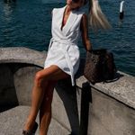 ZARA blazer vest dress white belt waist tie casual bussines office Photo 1