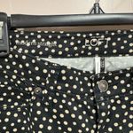 Ann Taylor Loft Womens Black Tan Polka Dot Modern Straight Leg Casual Pants Size Photo 2