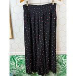 Free People Nile River Black and Red Smocked Wide Leg Pant - Size - Large Photo 7