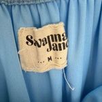 Savanna Jane Women’s Medium Blue Embroidered Romper Photo 1