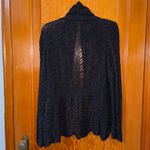 Ava  Black Open Knit Cardigan Photo 2