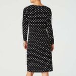 J.Jill Popover Stretch Dress Black Patterned Size Large Photo 1