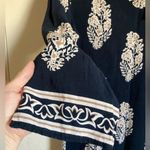 XI niancengjian Black, Tan & White Floral Midi Shift Tunic Dress #P Black Size M Photo 5