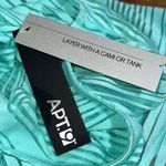 Apt. 9  size small burnout crewneck tee short sleeve roll cuffs sheer striped nwt Photo 6