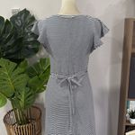 Gap Gray Sheath Midi Dress with Flutter Cap Sleeves Photo 5