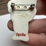 Spode Santa With Present Sack Christmas Porcelain Brooch Pin Holiday Photo 7