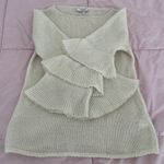 Gio & Gio. White Wool and Mohair Blend Tiered Sleeve Sweater, size S Made in Italy Photo 9