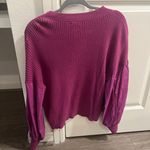 TCEC Purple Puffy Sleeve Sweater Photo 1