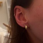 Handmade Chunky Gold Huggie Hoops Photo 4
