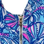 Lilly Pulitzer  Neon Pink Blue Paisley Sleeveless Lace Mini Shift‎ Dress Size 4 Photo 4