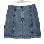 Free People Zip Jean Mini Skirt Size 6 Photo 3