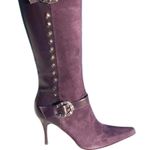 Donald Pliner Purple Suede and Leather Boot Shoe Embellished Studs $695 Sz 8 Photo 7