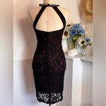 Sequin Hearts  Black & Mauve Open Back Lace Dress Photo 1