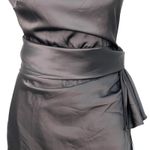 Lulus Signature Elegance Black Satin One Shoulder Maxi Dress Gown S Glam Gala Photo 4