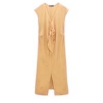 ZARA  Knotted Midi Yellow Dress(Size Small) Photo 2
