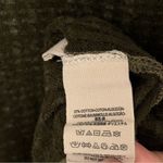 Free People  Southside Thermal Size Small V Neck Oversized Sweater Top Moss Green Photo 7