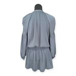 Lucky Brand | XS | Gun Metal Matte Satin Drop Waist Tie Detail V-Neckline Dress Photo 8