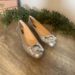Alex Marie Silver Flats Ladies Size 6 Bows Photo 2