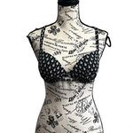 Shade & Shore  geometric strappy cross back swim top underwire 34B M boho beach Photo 0