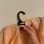 THEORY silk blend orange white striped blouse size P (small) Photo 3