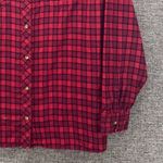 Eddie Bauer Womens Flannel Shirt Size 2XL Red Plaid Classic Cozy Grunge Photo 3