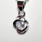 1 Carat Round Bezel Moissanite 925 Sterling Silver Necklace Photo 4