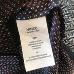 Vince  Silk Button Down Black White Red Long Sleeve Shirt Women's Size S Photo 7