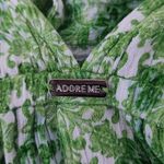 Adore Me Green Print Sleeveless Tiered Midi Dress Size 2X Green Sundress Photo 5