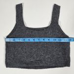 Everlane Womens Knit Crop Tank Top Sweater Charcoal Grey Size Small Wool Blend Photo 2