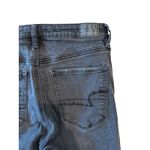 American Eagle  Super Hi-Rise Stretch Jegging Black Distressed Skinny Jeans Sz 6 Photo 3