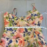 Lulus NWOT Stunning Soiree Pink Floral Print Ruched Midi Dress Photo 5