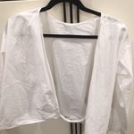 Uniqlo 2 set white purple/blue tie side blouse blouses xs Photo 6