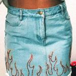 Honey Punch Denim Fire Skirt  Photo 0