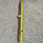 Geneva Platinum women’s vintage gold/tan double‎ wrap leather chain rope watch Tan Photo 3