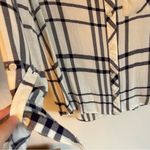 Bajee Collection  White & Navy Blue Plaid Soft Casual Button Down | M Photo 6