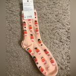 American Eagle  AE Light Pink Christmas Nutcracker Ballet Women’s Crew Socks NWT Photo 3