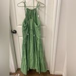 Free People  Green Ruffled Tiered Maxi Sundress oversized XS Photo 4