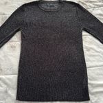 ASOS Design Black metallic ribbed crewneck Sweater, size L bohemian festive Photo 5