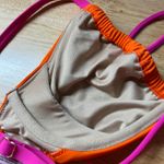 Shade & Shore  Women's Orange and Pink Strappy Bikini Top - Size 36C - NWT Photo 3