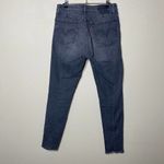 Levi's Denim Jeans 721 High Rise Skinny Jeans Black Denim Raw Hem Size 28 Photo 3