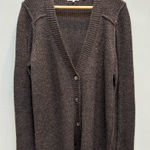 360 Cashmere  V Neck Cardigan in Dark Grey L Photo 0