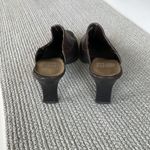 Mootsies Tootsies Vintage Mootsie Tootsie Chocolate Brown Genuine Leather Mules Size 8.5 Photo 3