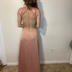 H&M Conscious Satin Maxi Backless Dress Rose Pink Formal Gown Size 8 Photo 3